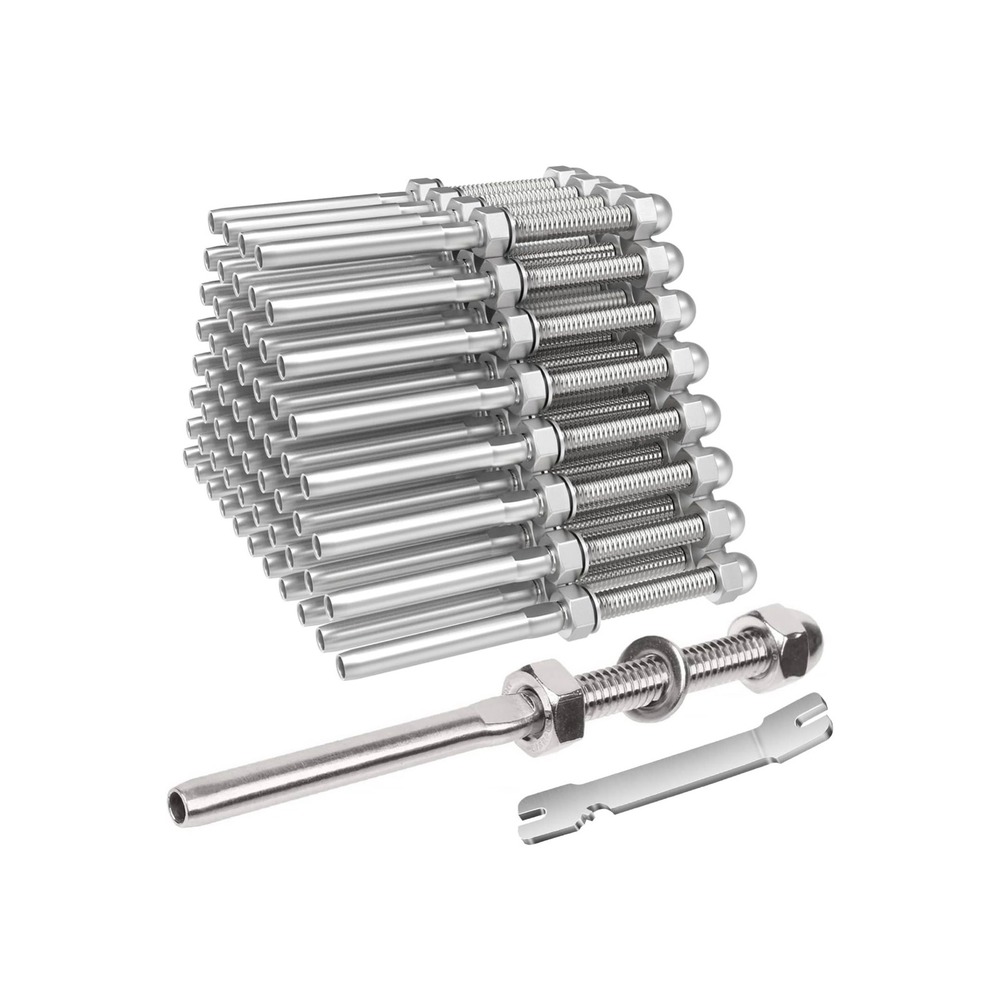Cable Railing Kit 1/8" Wire Rope Stainless Steel‎ Decking Hardware 50 Pack